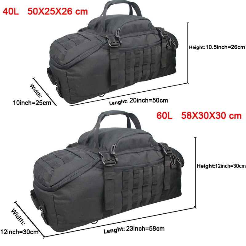 40L 60L 80L Waterproof Travel Military Duffel Bag