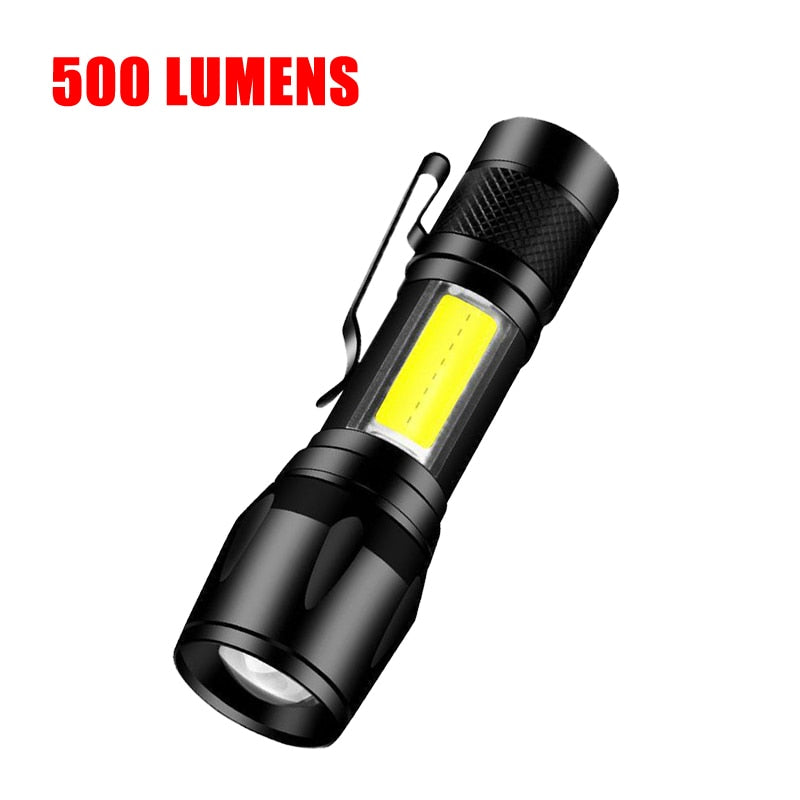 USB multi-function  flashlight with car safety hammer