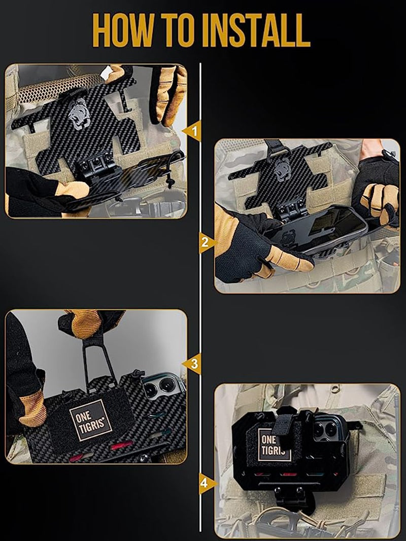 Military Mobile Phone Rack Tactical Chest Navigation Board