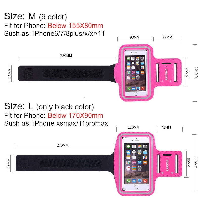 5 - 7inch Outdoor Sports Phone Holder Armband Case for smart phones