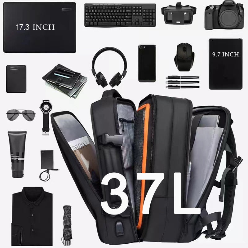 High Quality 17.3 Laptop Backpack Large Waterproof Backpacks USB Charging