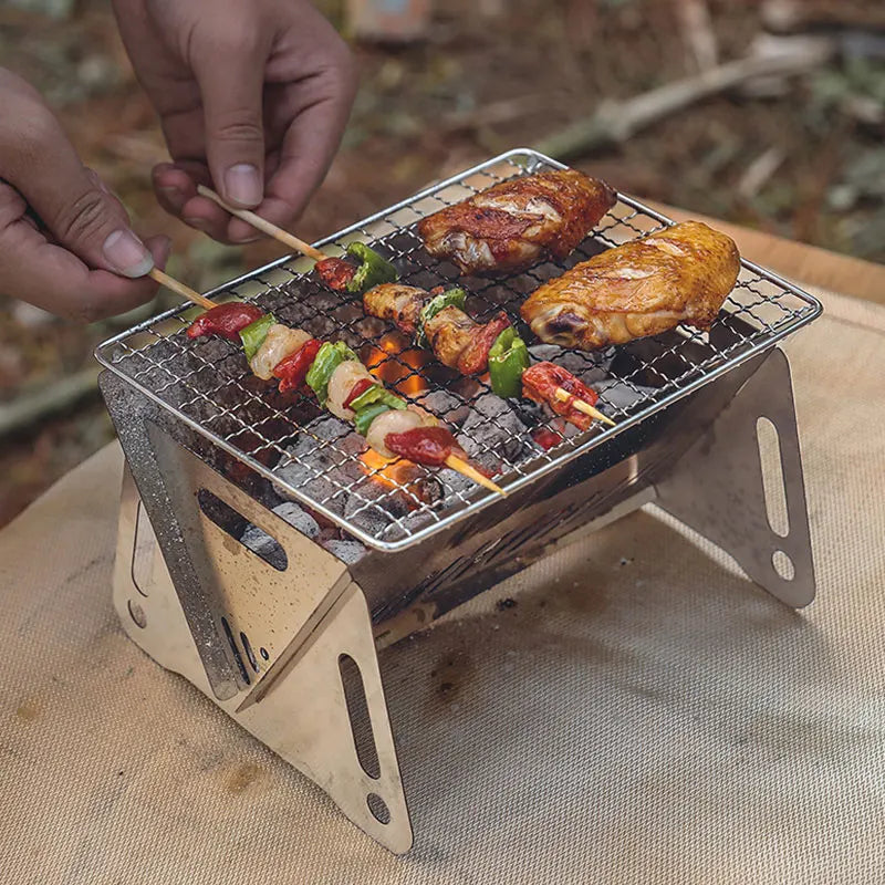 Portable Camping Grill | Stainless Steel