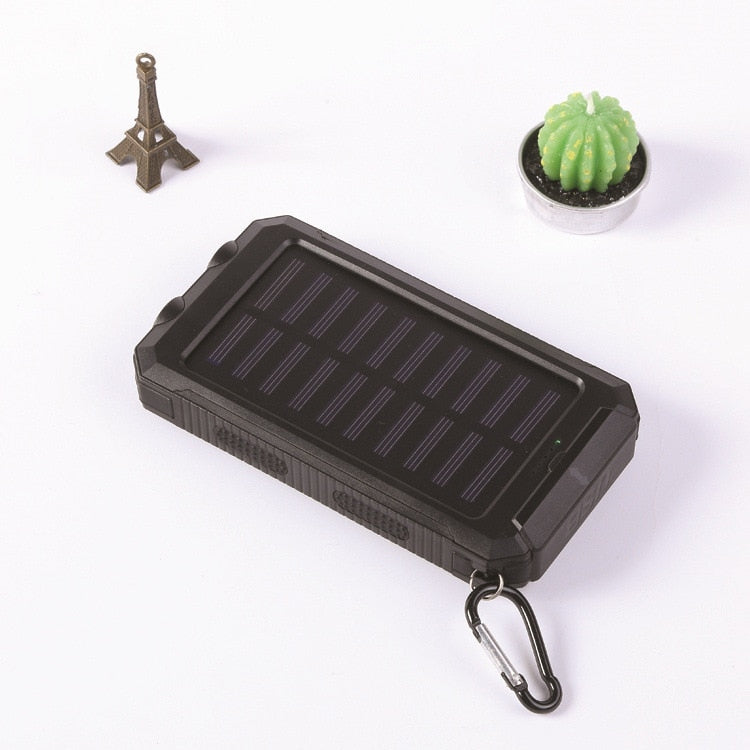 Portable Solar Power  External Battery Charging  power bank LED Light for All Smartphones