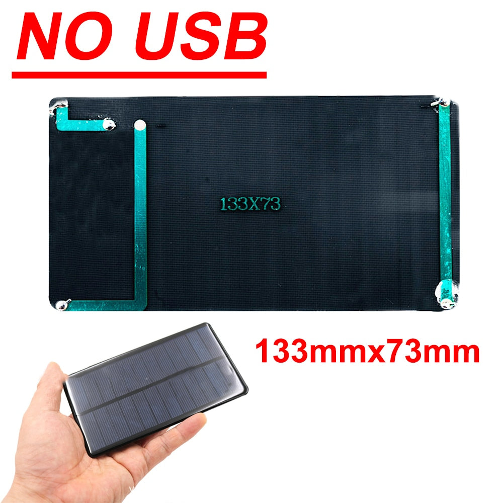 Portable Solar Panel 5V Solar Plate with USB Safe Charge power bank for outdoor and camping