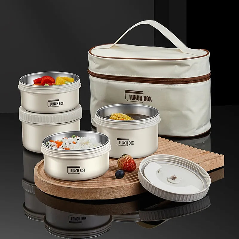 Lunch Box Portable Stackable Bento Stainless Steel Lunch Container