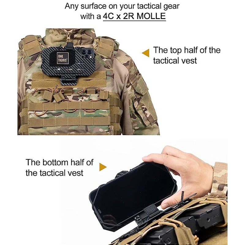 Military Mobile Phone Rack Tactical Chest Navigation Board