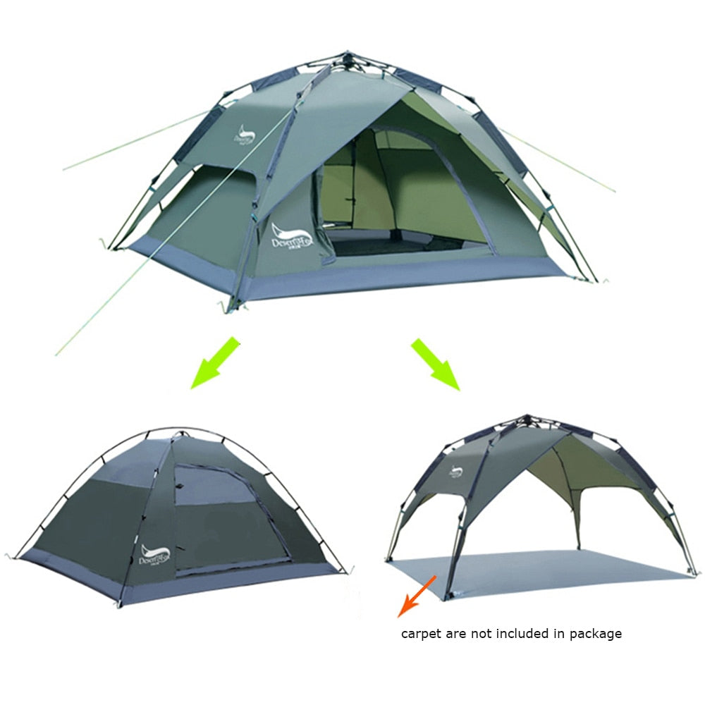 3-4 Person Outdoor Camping Tent, Easy to Install.