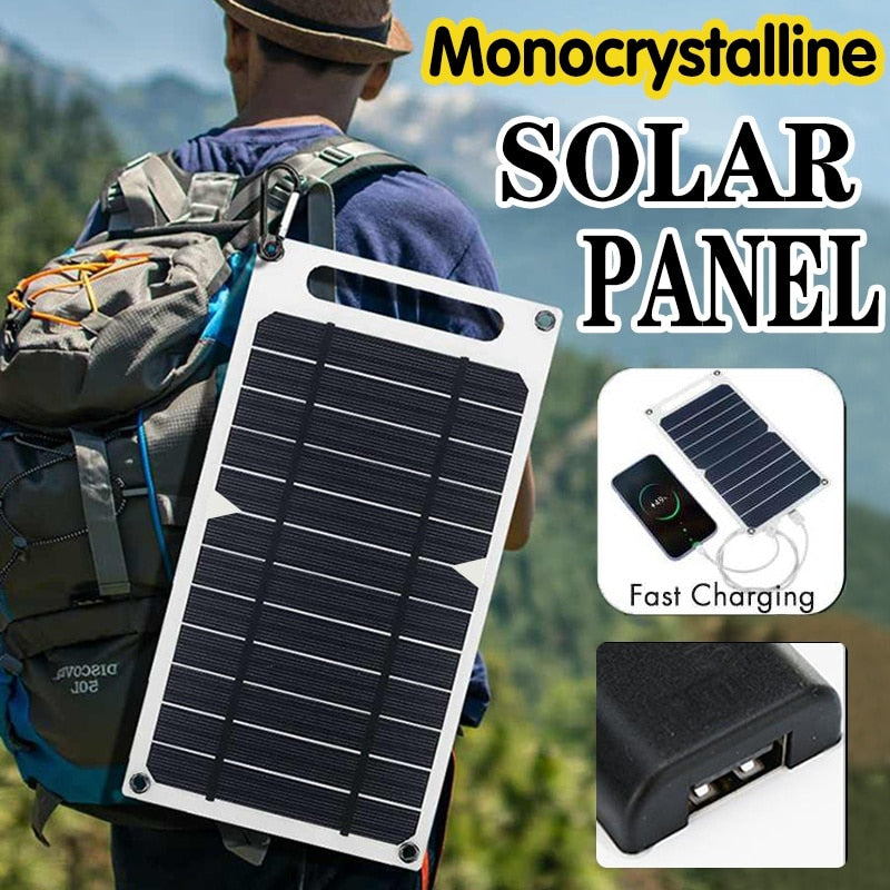 Portable Solar Panel 5V Solar Plate with USB Safe Charge power bank for outdoor and camping