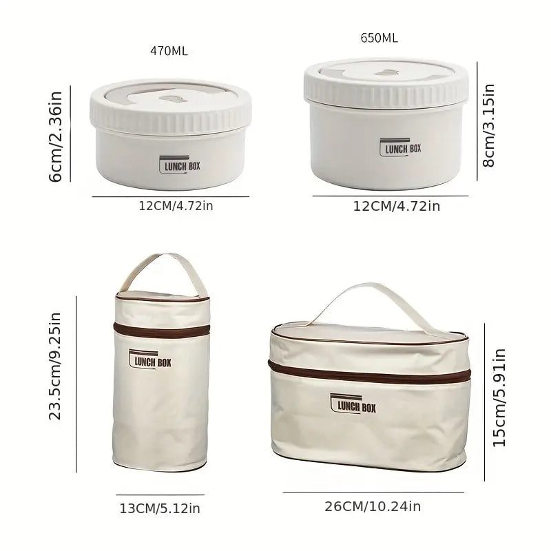 Lunch Box Portable Stackable Bento Stainless Steel Lunch Container