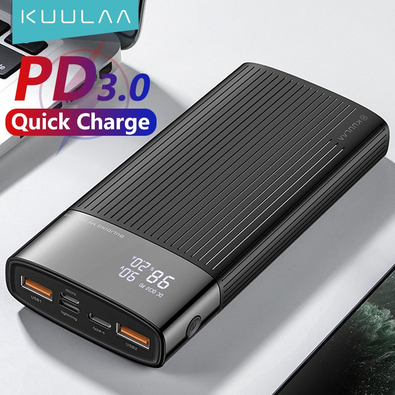 KUULAA Power Bank 20000mAh Fast Charging For All Smartphones