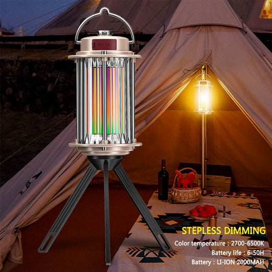 Outdoor Lighting Camping Light with Battery Display and Power Bank